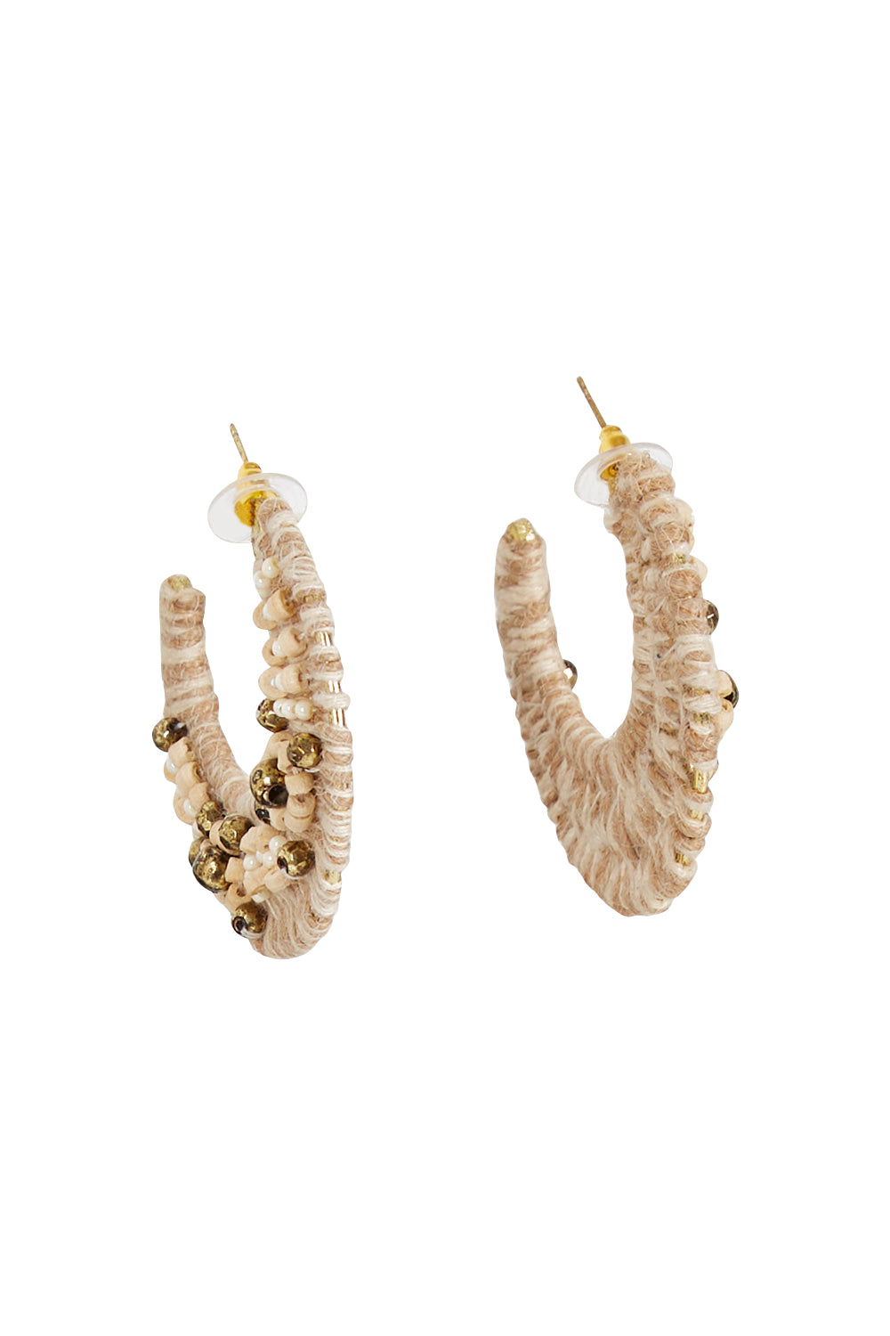 Product shot of the Soma Hoop Earring in colour Hoop (Metallics), from the front