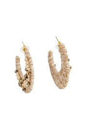 Product shot of the Soma Hoop Earring in colour Hoop (Metallics), from the front