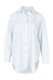 Product shot of the Studio Oversize Cotton Shirt in colour Salt (White), from the front
