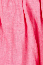 Product shot of the Halcyon Linen Shorts in colour Musk (Pink), detail