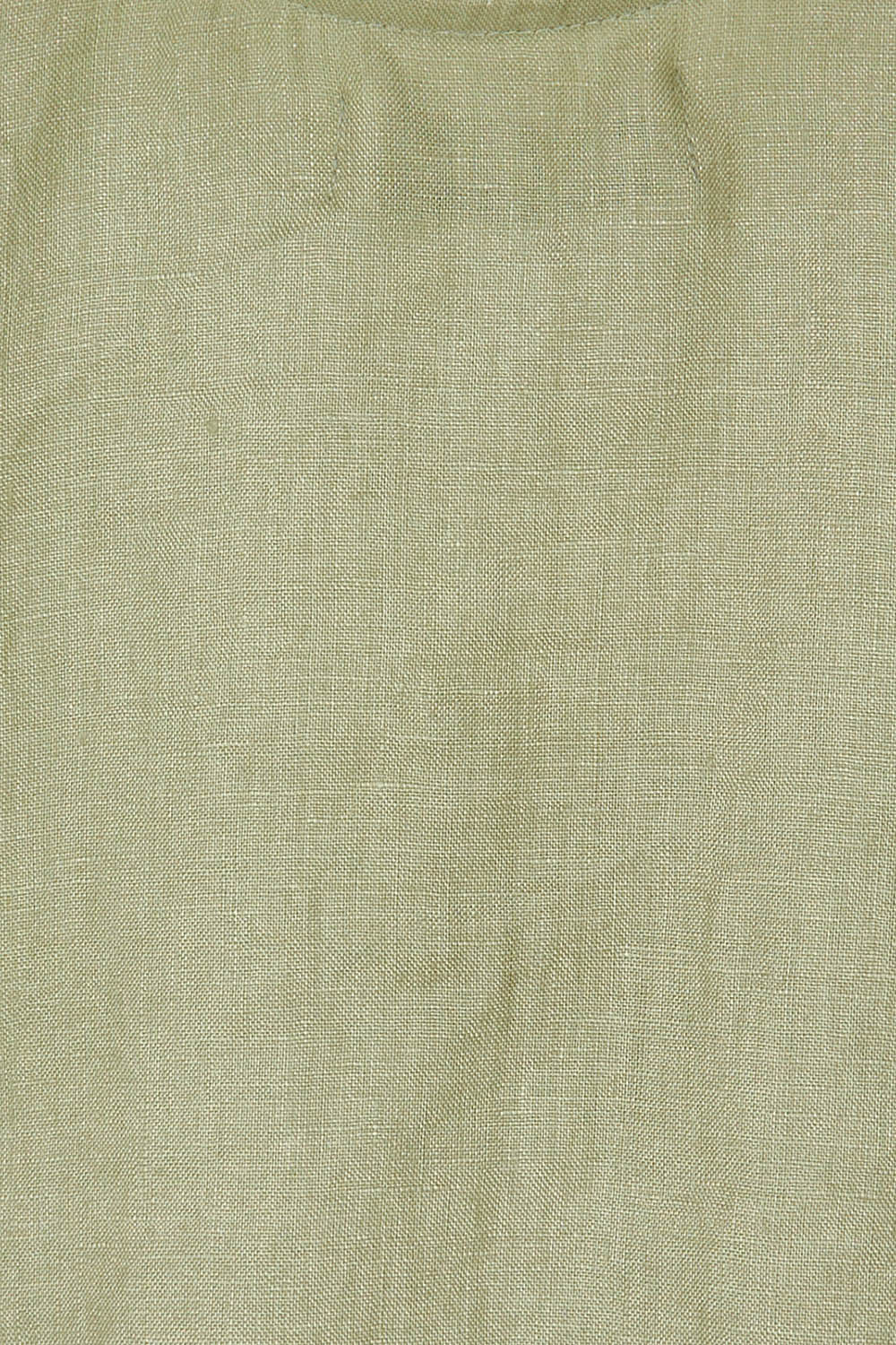 Product shot of the Sojourn Linen Tank in colour Aloe (Green), detail