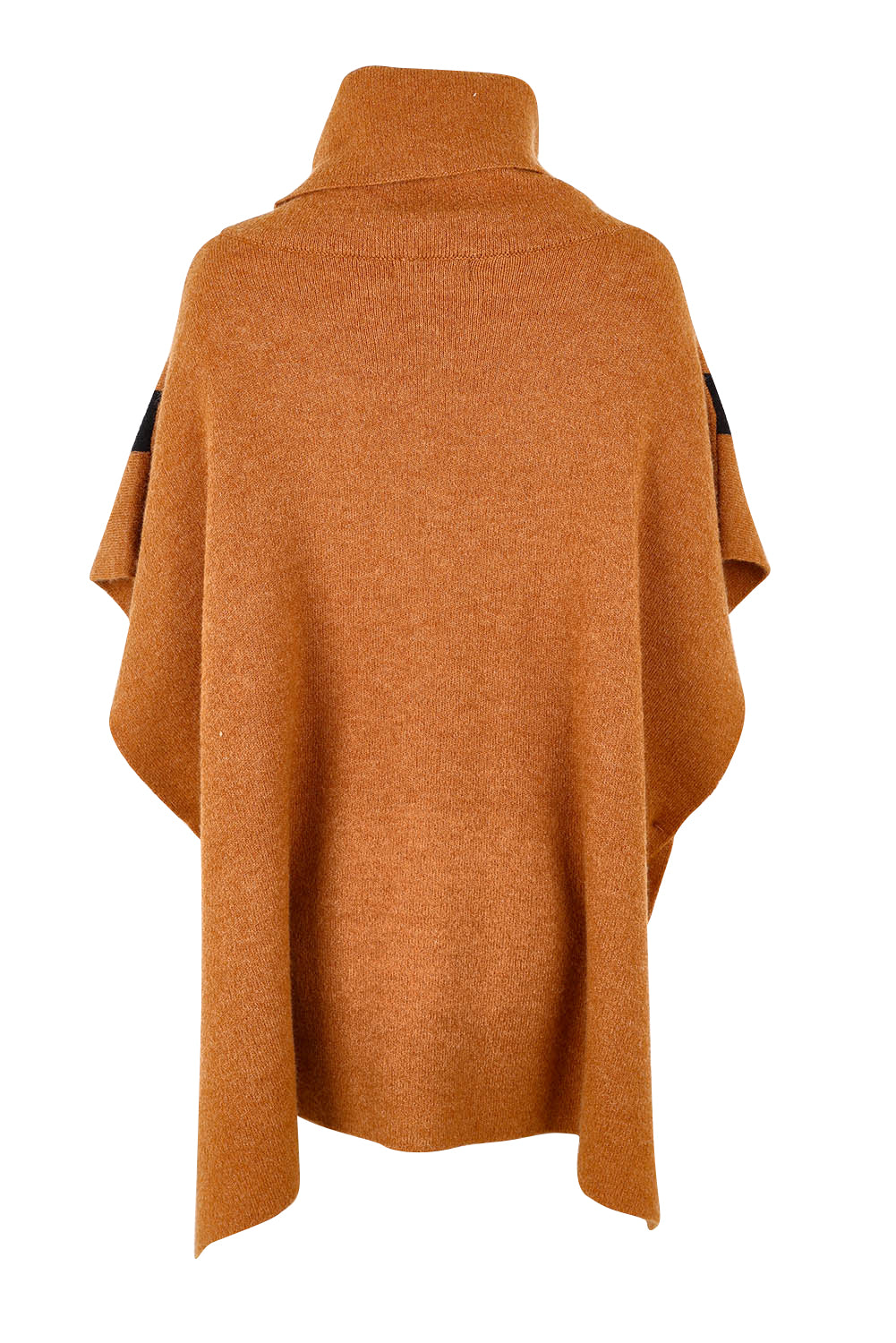 Product shot of the Avino Poncho in colour Tobacco, from the back