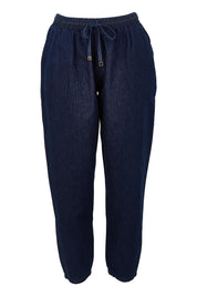 Product shot of the Pepi Relaxed Denim Pant in colour Oxford (Blue), from the front