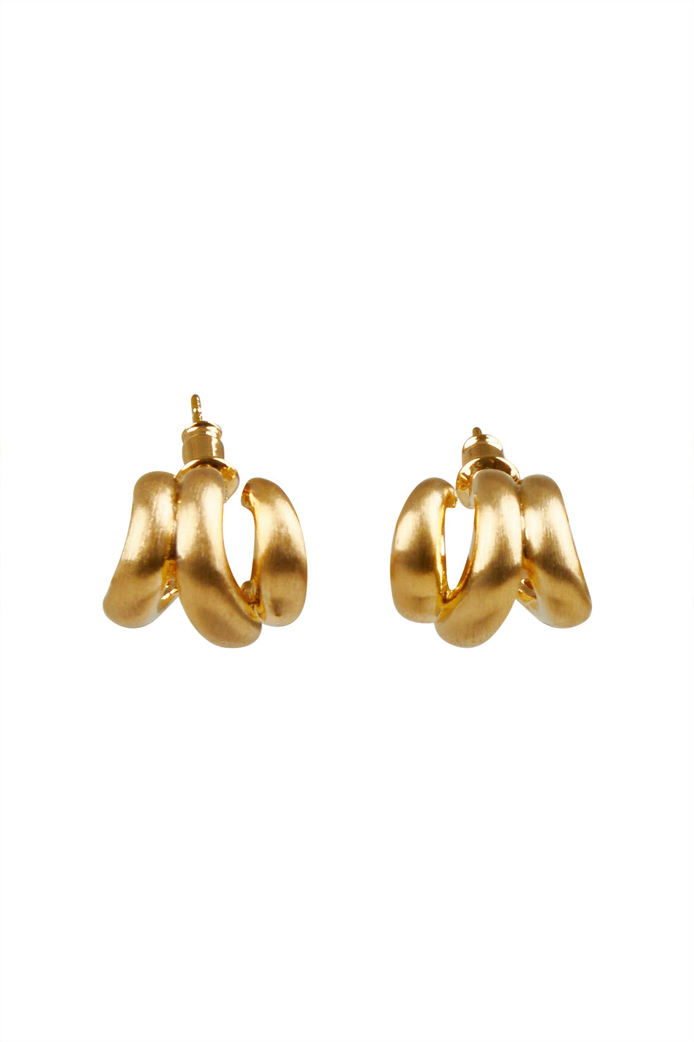 Product shot of the Heritage Satin Knot Cuff Earring in colour Gold (Metallics), from the front