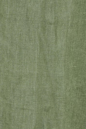 Product shot of the Studio Linen Short Tank Dress in colour Khaki (Green), detail