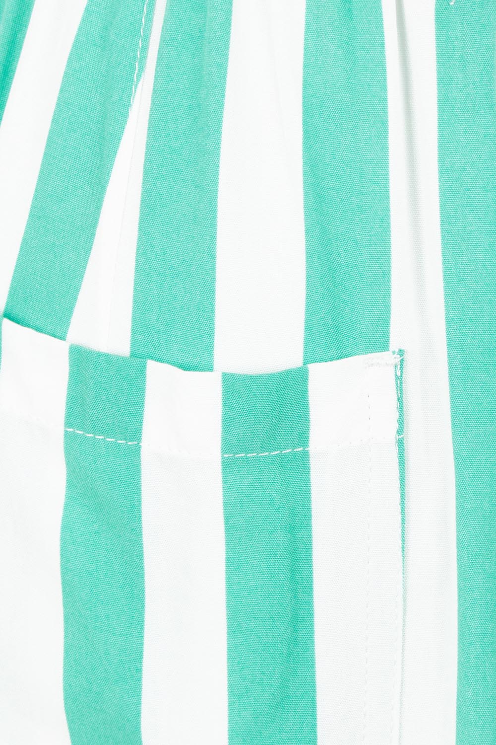 Product shot of the Treville Stripe Pant in colour Aqua (Blue), detail