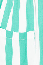 Product shot of the Treville Stripe Pant in colour Aqua (Blue), detail