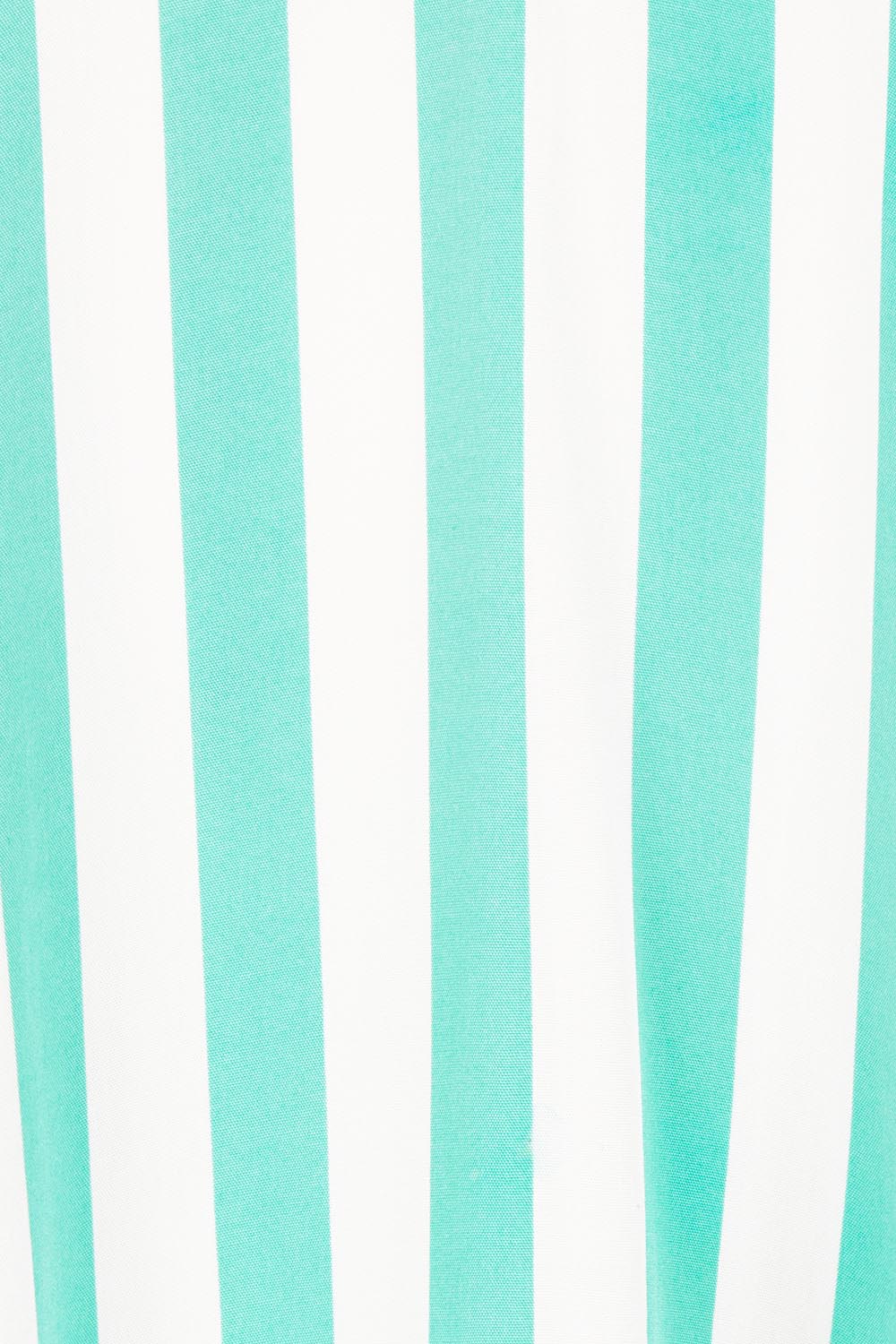Product shot of the Treville Stripe Dress in colour Aqua (Blue), detail