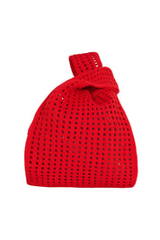 Product shot of the Positano Tote in colour Red (Red), detail