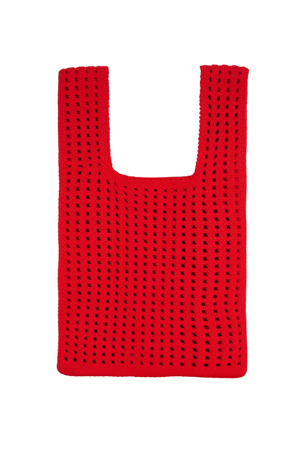Product shot of the Positano Tote in colour Red (Red), from the front
