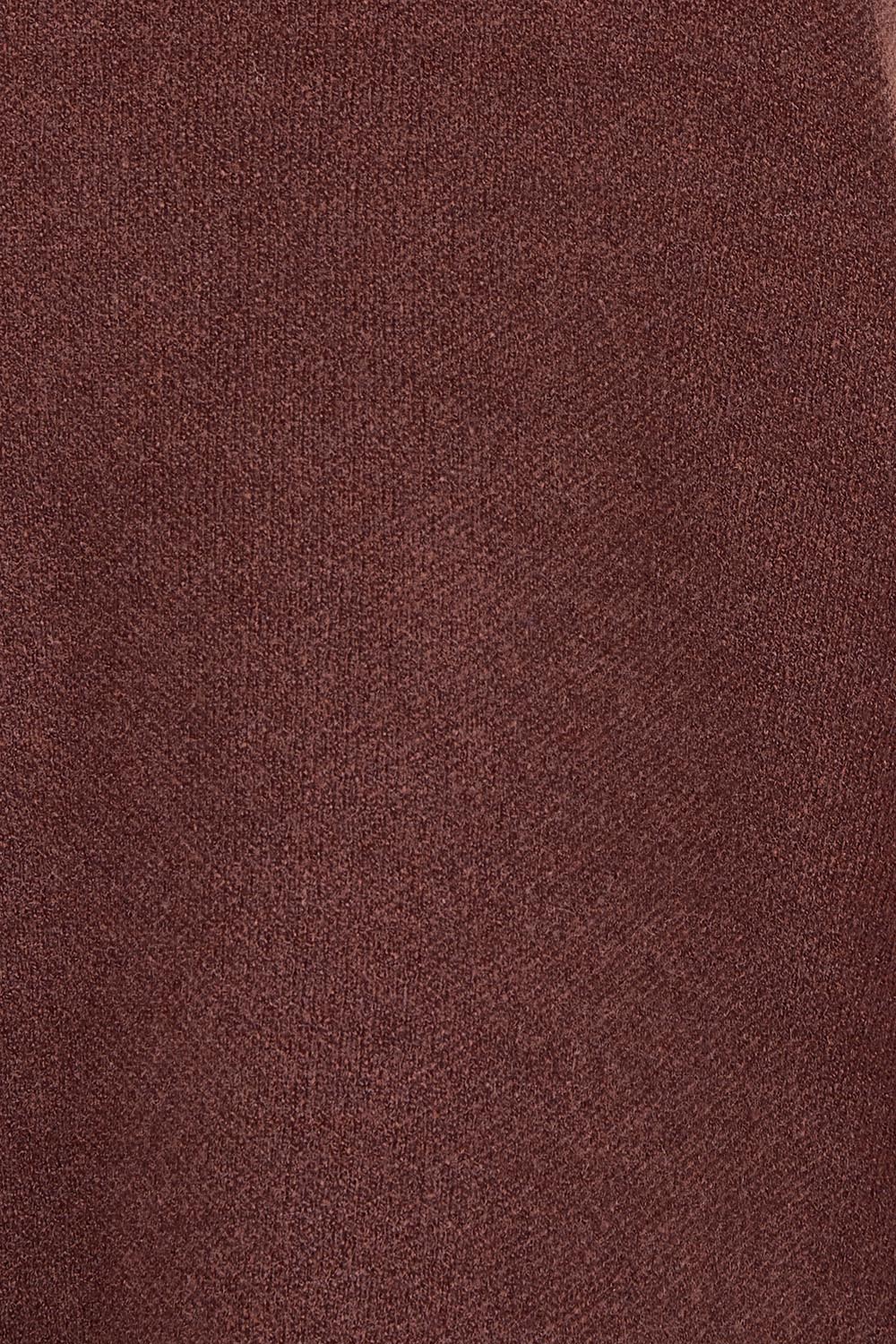 Product shot of the Zala Knit Vest in colour Mahogany (Red), detail