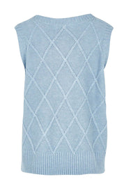 Liora Cotton Knit Vest - Lake