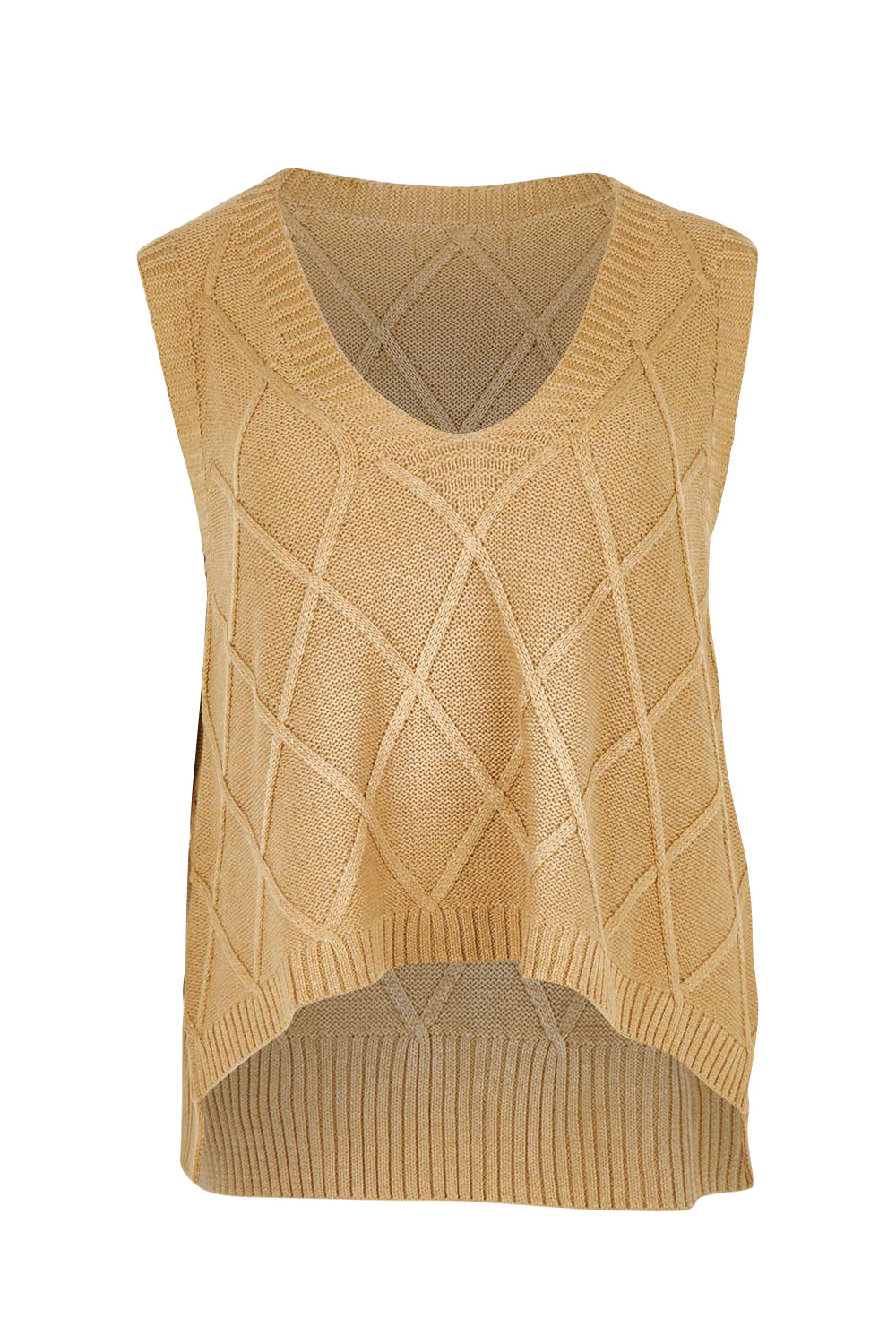 Liora Cotton Knit Vest - Mocha