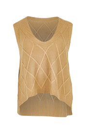 Liora Cotton Knit Vest - Mocha