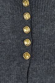Berber Vest Cardigan - Charcoal