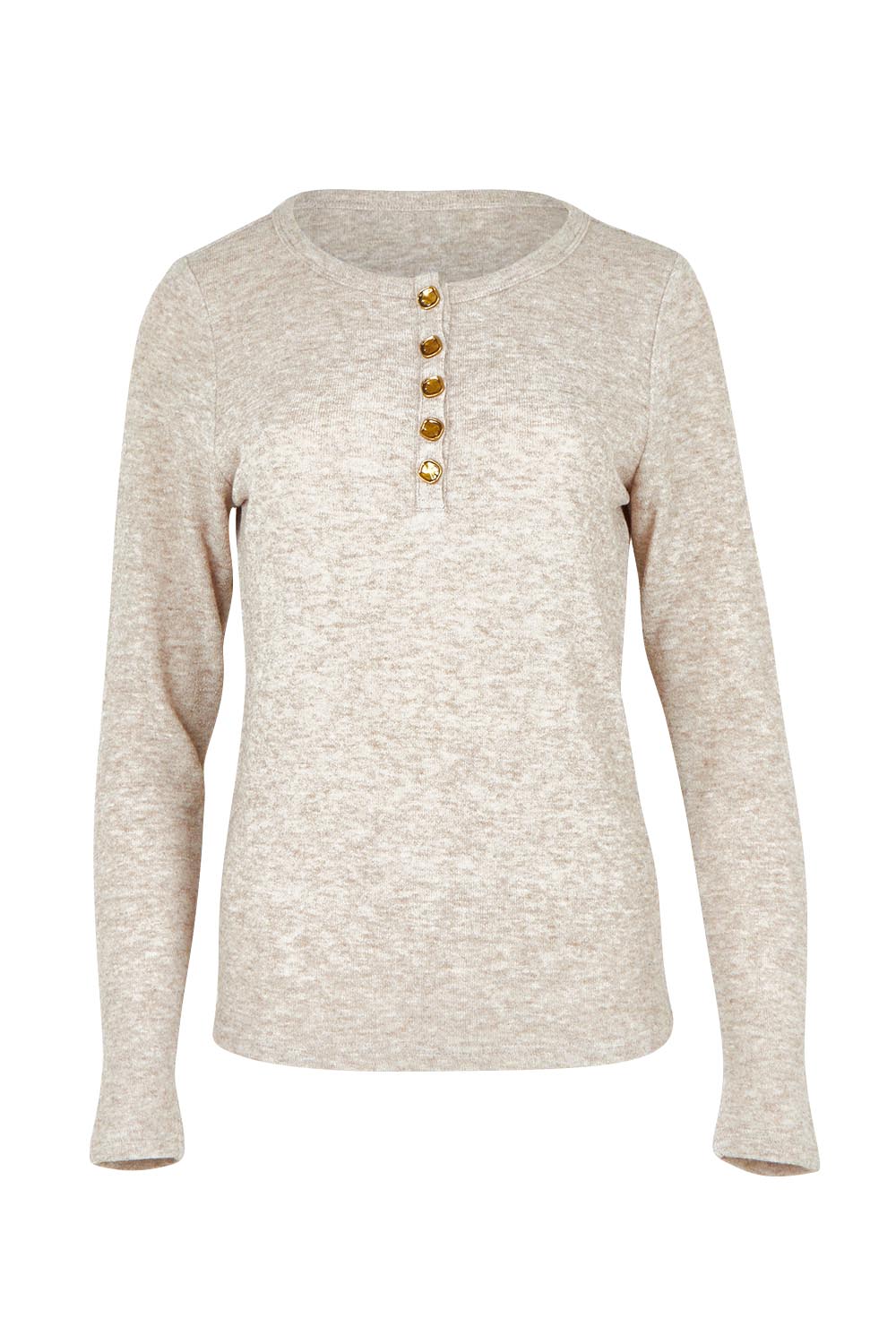 Rumi Long Sleeve Top - Bisque