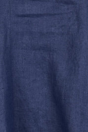 Product shot of the Studio Linen Frill Tank – Navy in colour Navy, showing detail