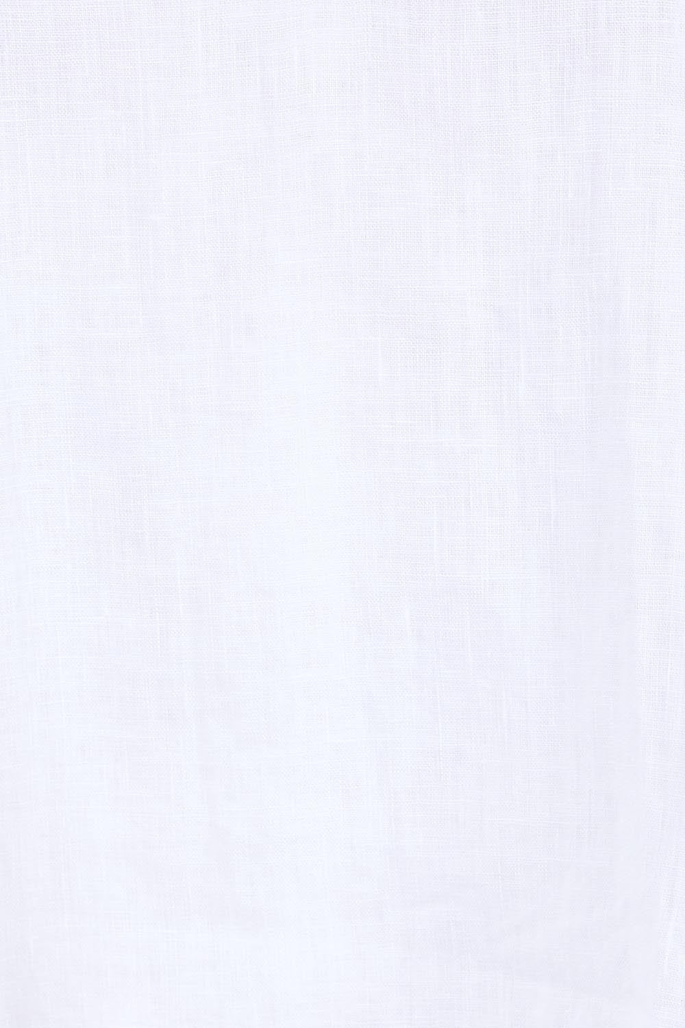 Product shot of the Studio Linen Frill Tank – White in colour White, showing detail
