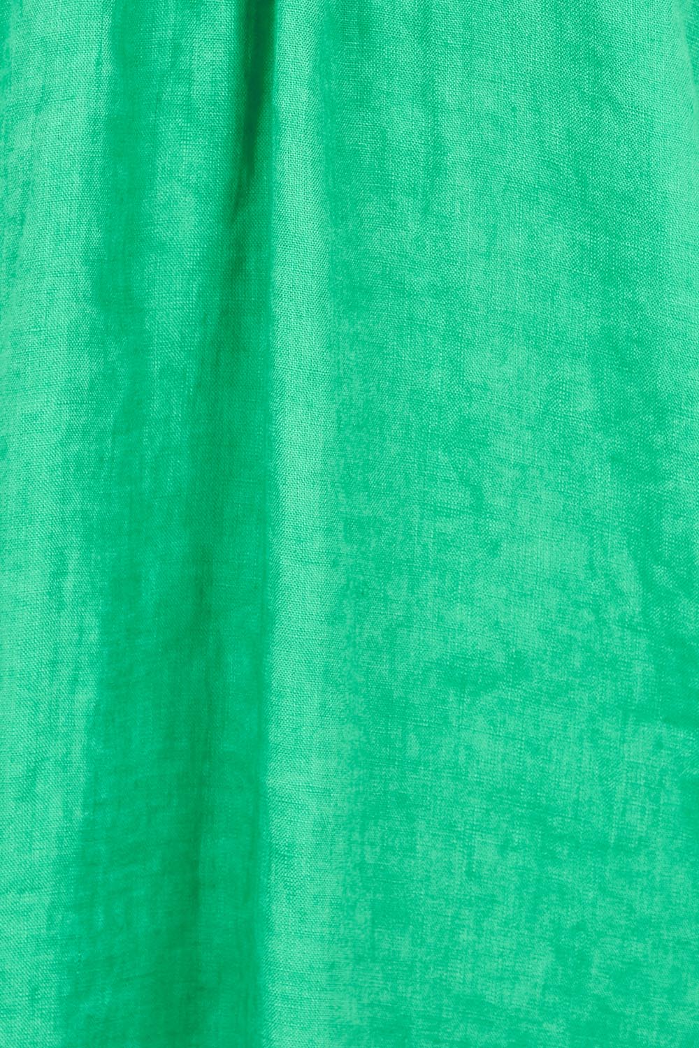 Product shot of the Cove Linen Dress – Jade in colour Jade, showing detail