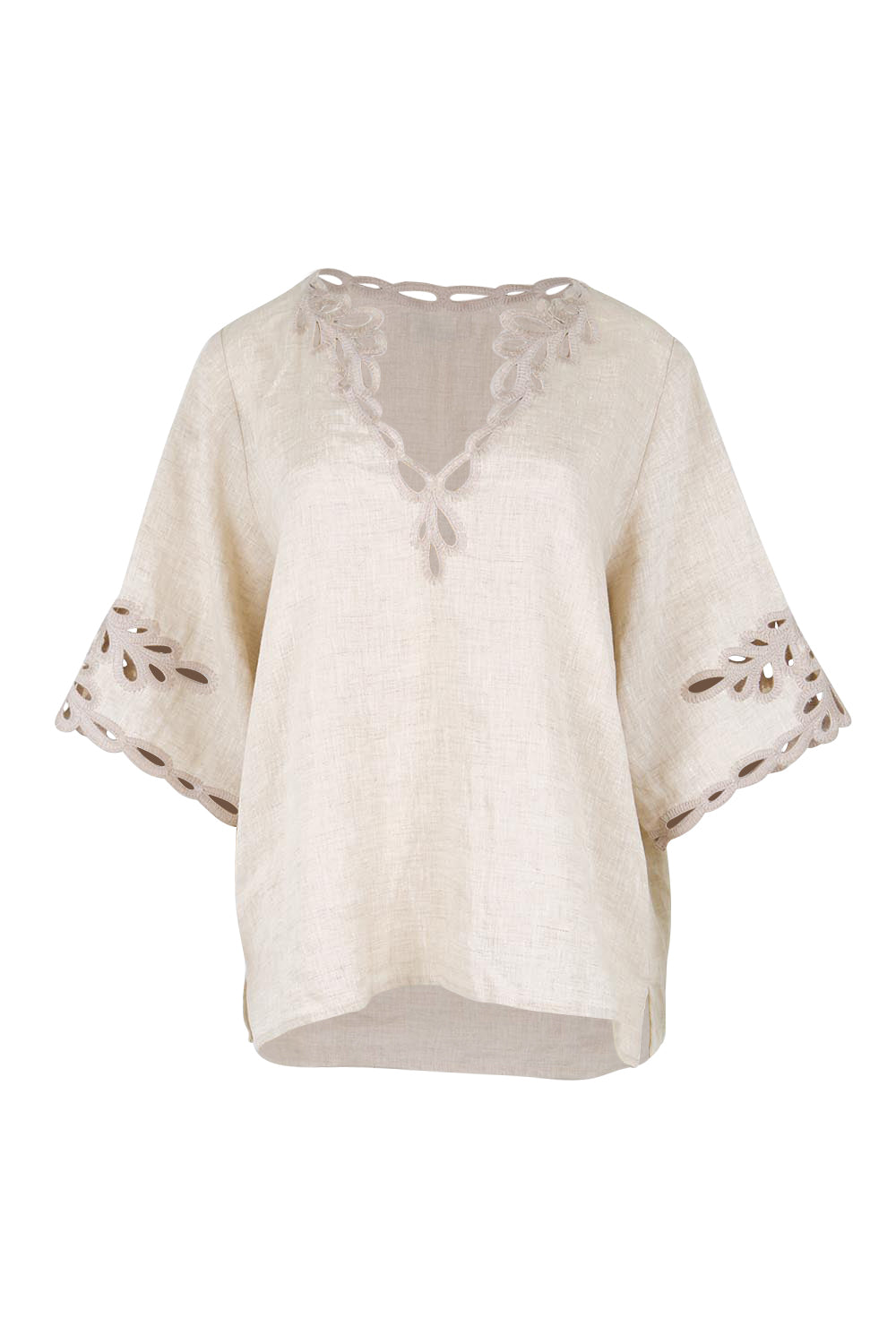 Product shot of the Maris Top – Tusk in colour Tusk, from the front