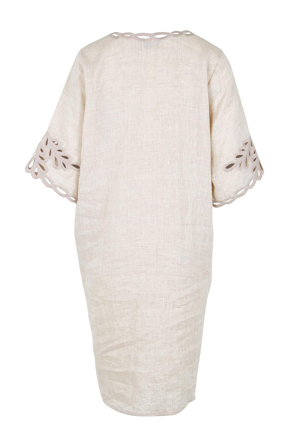 Product shot of the Maris Dress – Tusk in colour Tusk, from the back