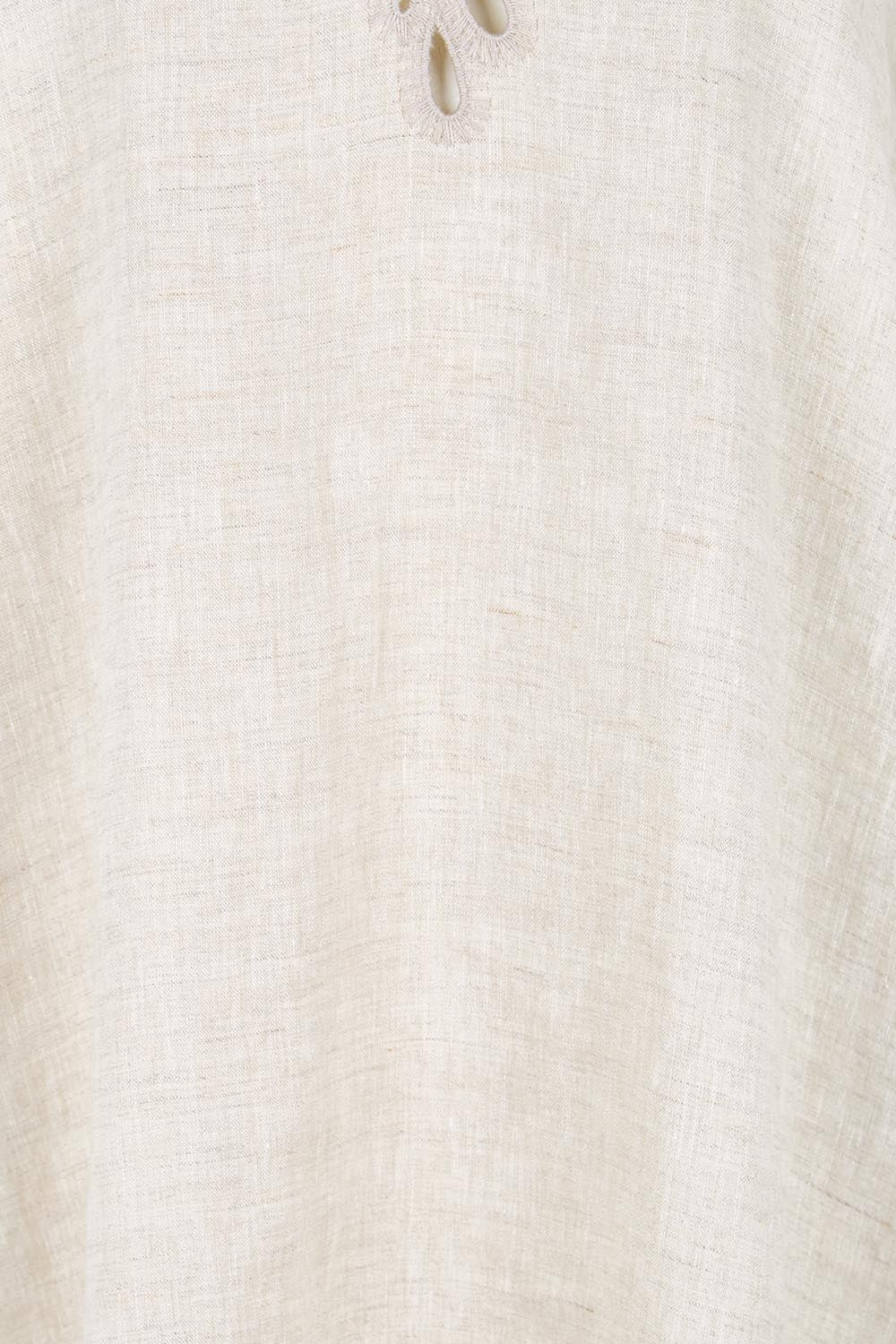 Product shot of the Maris Dress – Tusk in colour Tusk, showing detail