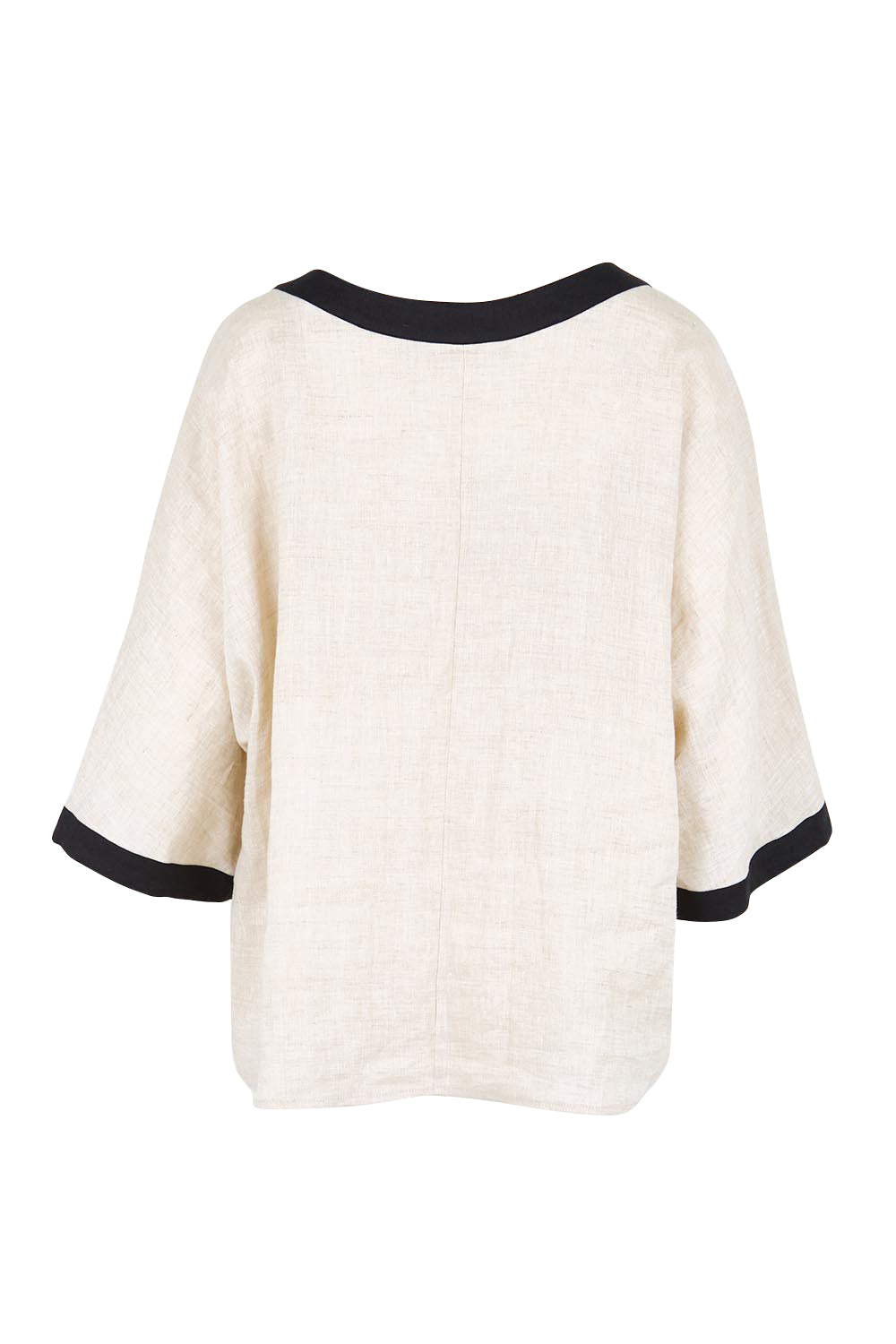 Product shot of the Maris Relaxed Splice Top – Tuskblack in colour Tuskblack, from the back