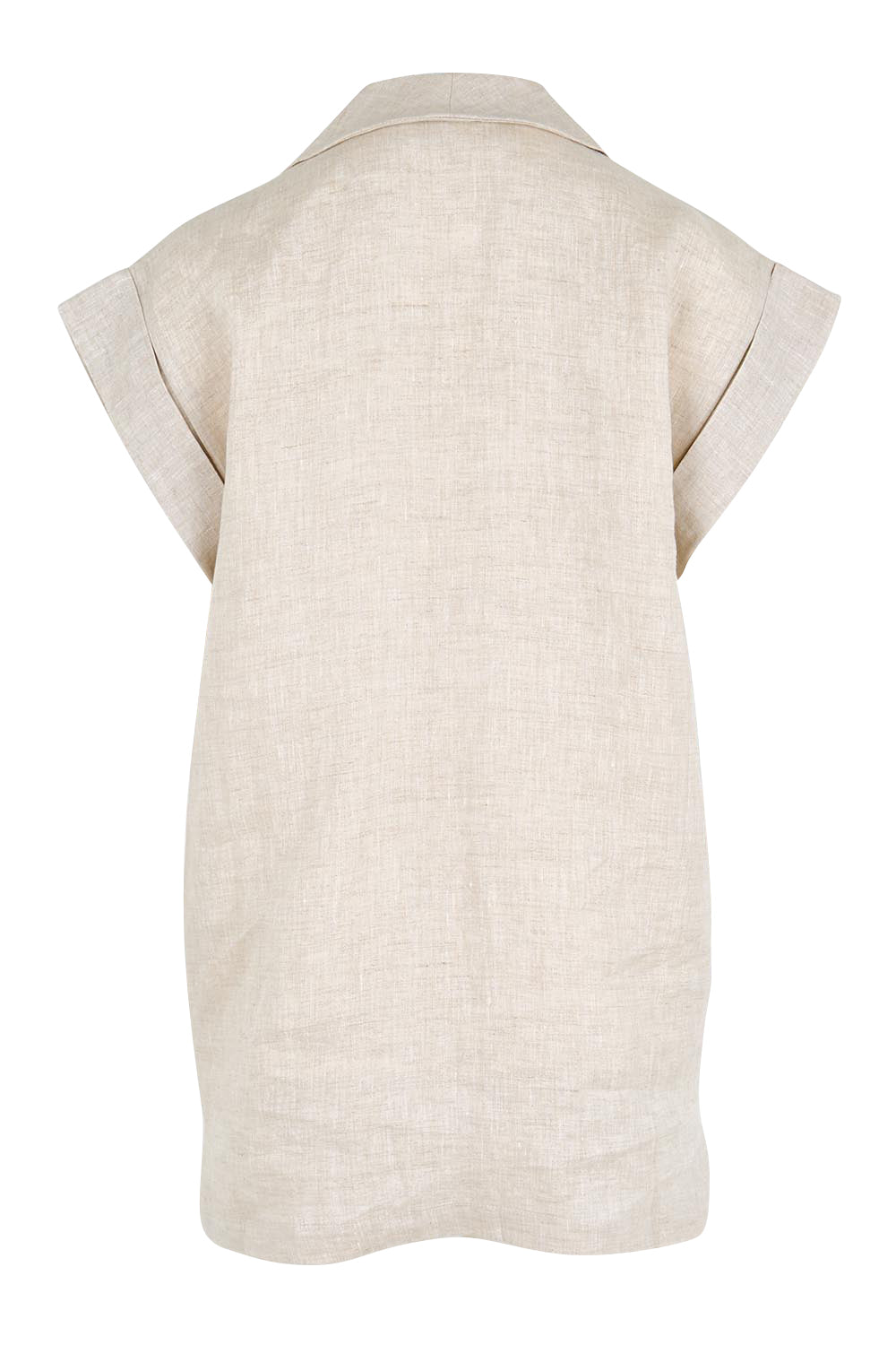 Product shot of the Maris Blazer Vest - Tusk in colour Tusk, from the back