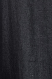 Product shot of the Maris Splice Tank Linen Maxi Dress – Blacktusk in colour Blacktusk, showing detail