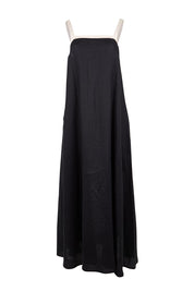Product shot of the Maris Splice Tank Maxi Dress – Blacktusk in colour Blacktusk, from the front