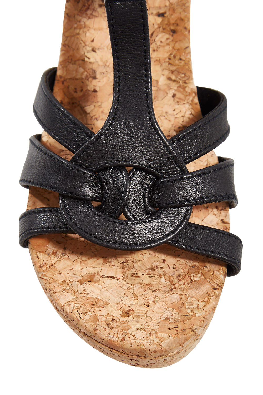 Product shot of the Londolozi Wedge Heel in colour Black (Black), detail