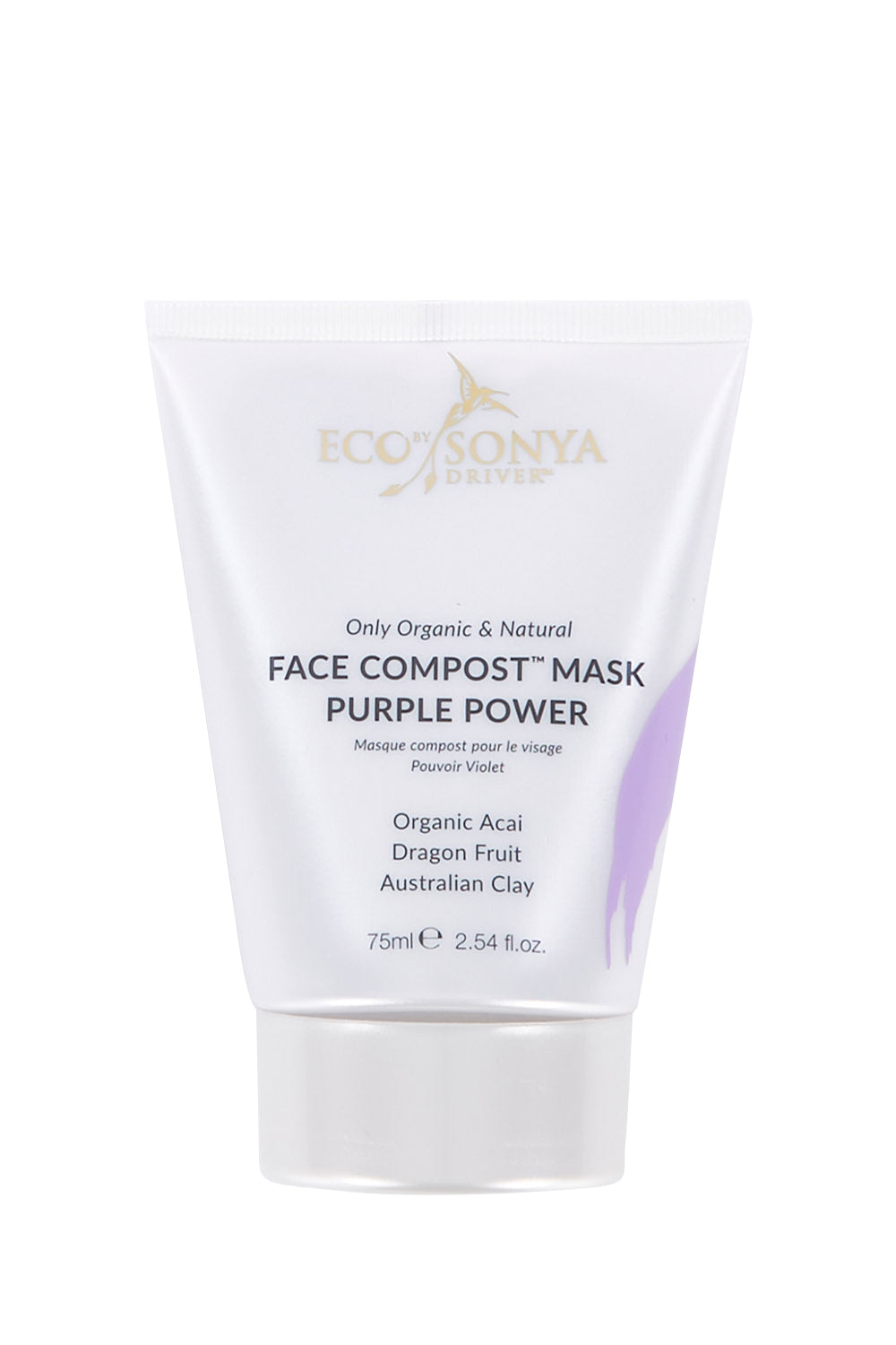 Product shot of the Face Compost Purple Power Mask in colour Natural, from the front