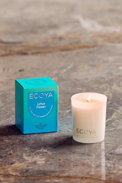 Product shot of the Mini Madison Candle - Lotusflower in colour Lotusflower, showing detail