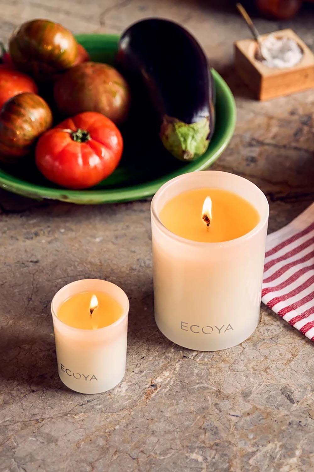 Product shot of the Mini Madison Candle - Sandalwood in colour Sandalwood, from the back