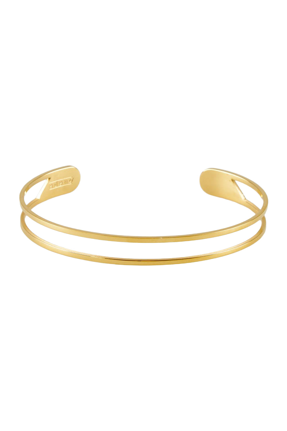 Product shot of the Faith Like A Mustard Seed Cuff Bracelet in colour Gold (Metallics), from the front