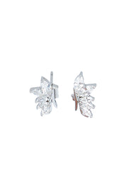 Product shot of the Time To Rise Post Earrings in colour Silver (Metallics), from the front