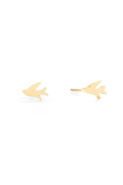 Product shot of the Song Of Freedom Post Earrings in colour Gold (Metallics), detail