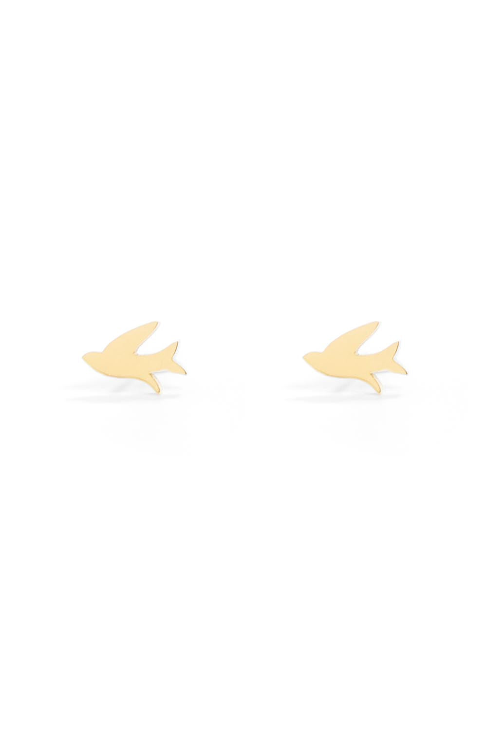 Product shot of the Song Of Freedom Post Earrings in colour Gold (Metallics), from the front