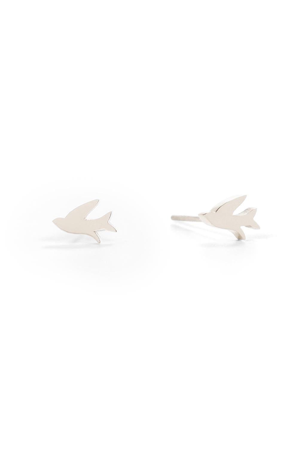 Product shot of the Song Of Freedom Post Earrings in colour Silver (Metallics), detail