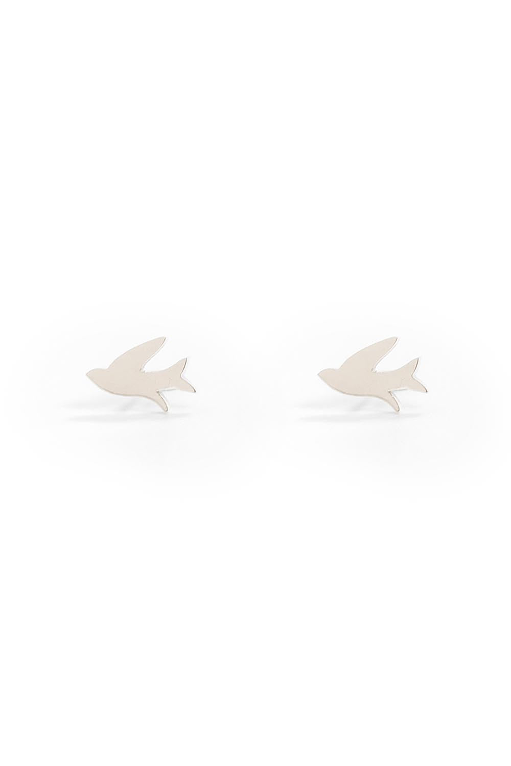 Product shot of the Song Of Freedom Post Earrings in colour Silver (Metallics), from the front
