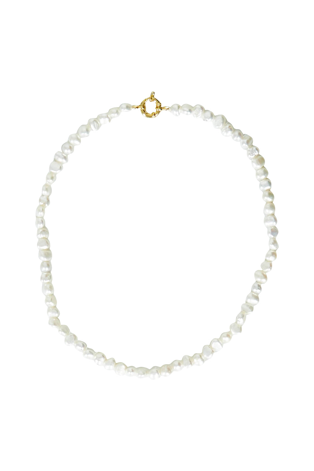Product shot of the Milk And Honey Necklace in colour Gold (Metallics), from the front