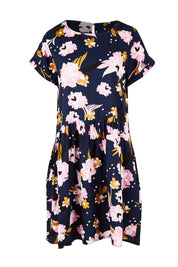 Preloved Paloma Floral Dress - Navy