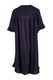 Product shot of the Kiara Dress in colour Dsapphi (Blue), from the back