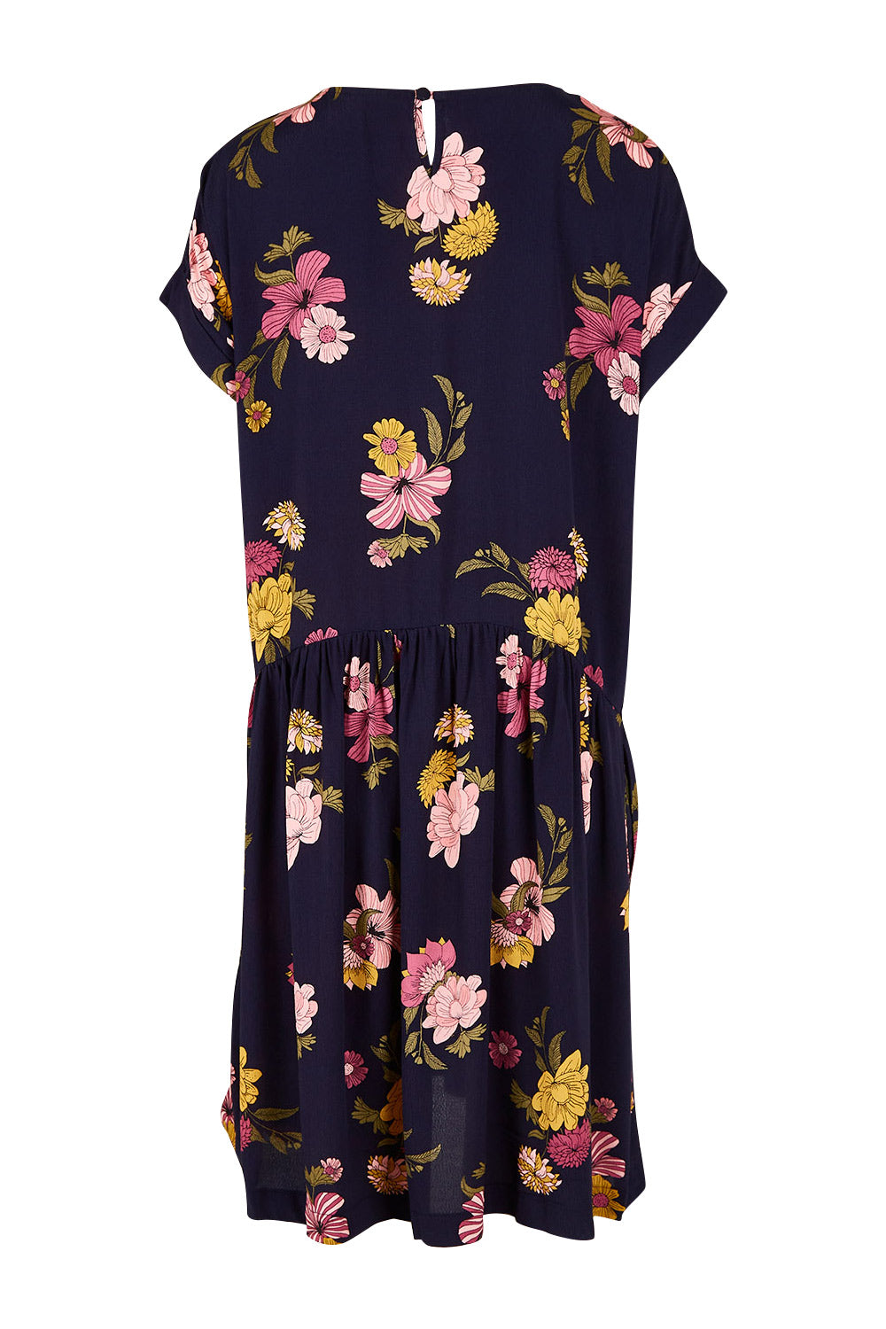 Preloved Sweet Pea Gathered Dress - Navy