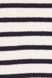 Product shot of the Portia Stripe Knit in colour Oatnavy (White), detail