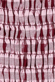 Product shot of the Pippa Check Dress in colour Winecheck (Purple), detail