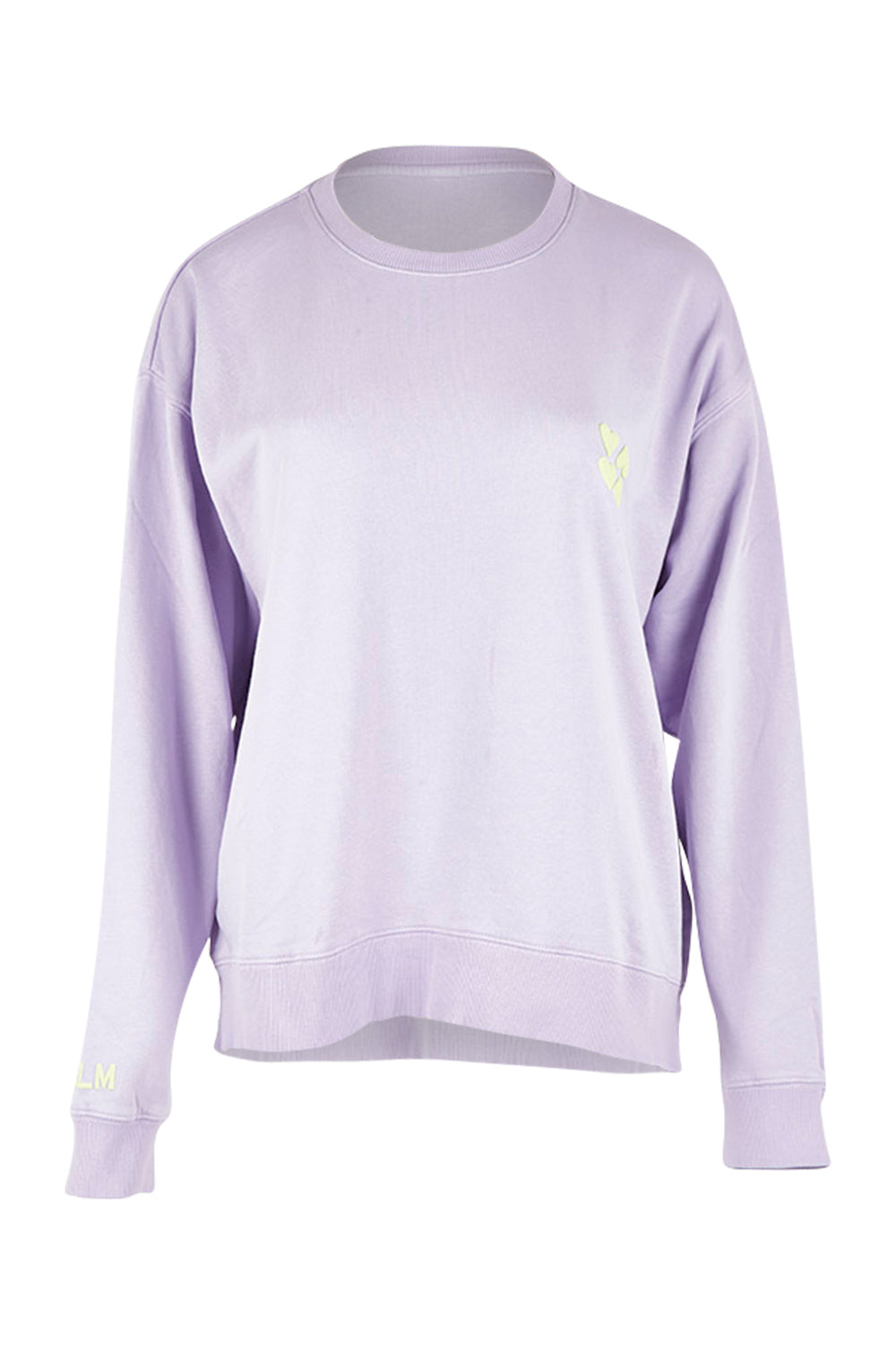 Product shot of the Young At Heart Crew in colour Purple (Purple), from the front