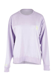 Product shot of the Young At Heart Crew in colour Purple (Purple), from the front
