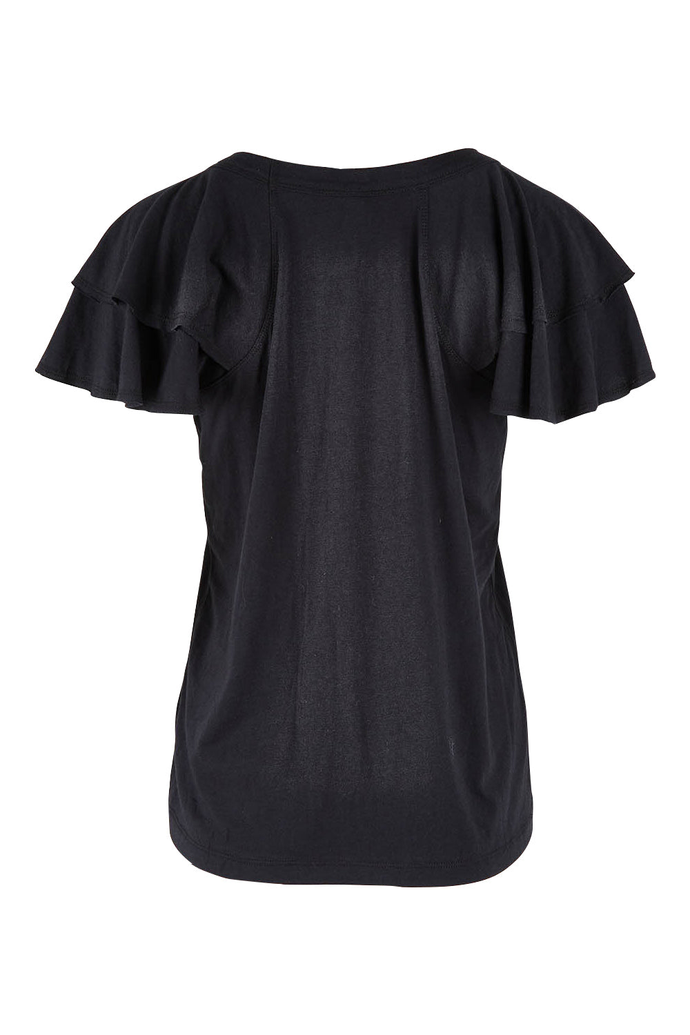 Product shot of the Tulip Tee in colour Black (Black), from the back