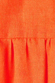 Product shot of the Rosa Dress in colour Tangello (Red), detail